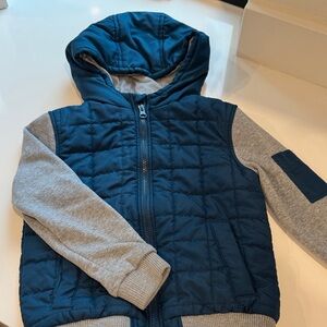 Tucker + Tate Blue and Gray Kids Summit Mixed Media Jacket